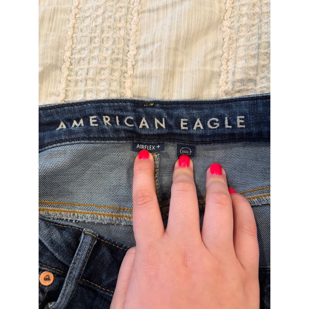 American Eagle Airflex+ Straight Jeans Mens 30x30 (Tag 30x32) Dark Wash Denim‎ - Picture 4 of 7